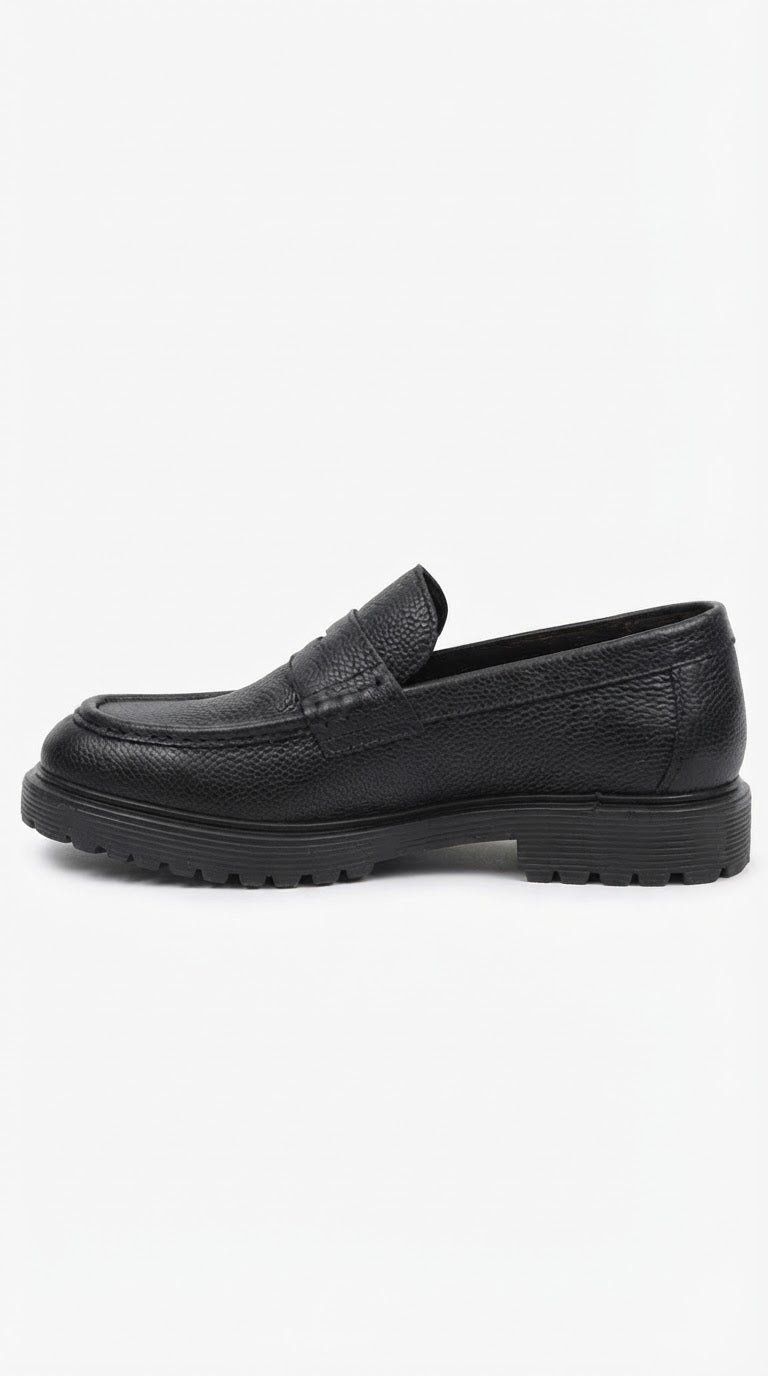 Penny Loafers Gentleman — Cuir Grainé