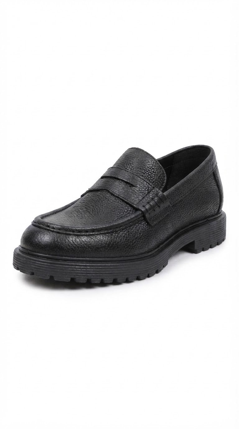 Penny Loafers Gentleman — Cuir Grainé