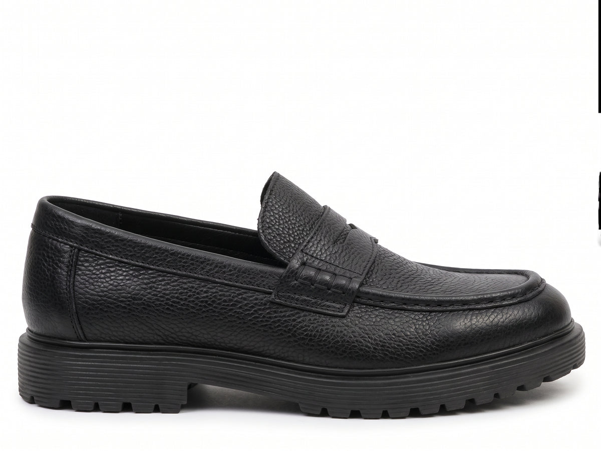 Penny Loafers Gentleman — Cuir Grainé