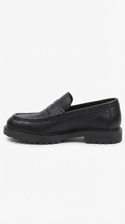 Penny Loafers Gentleman — Cuir Grainé