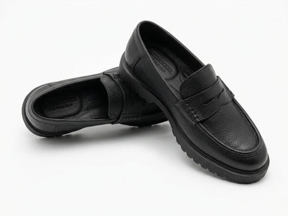 Penny Loafers Gentleman — Cuir Grainé
