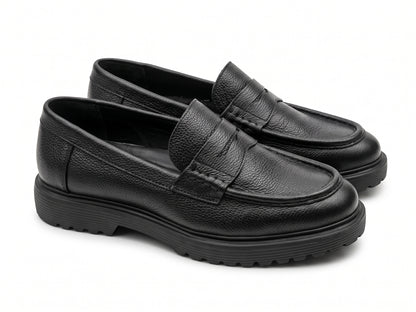 Penny Loafers Gentleman — Cuir Grainé