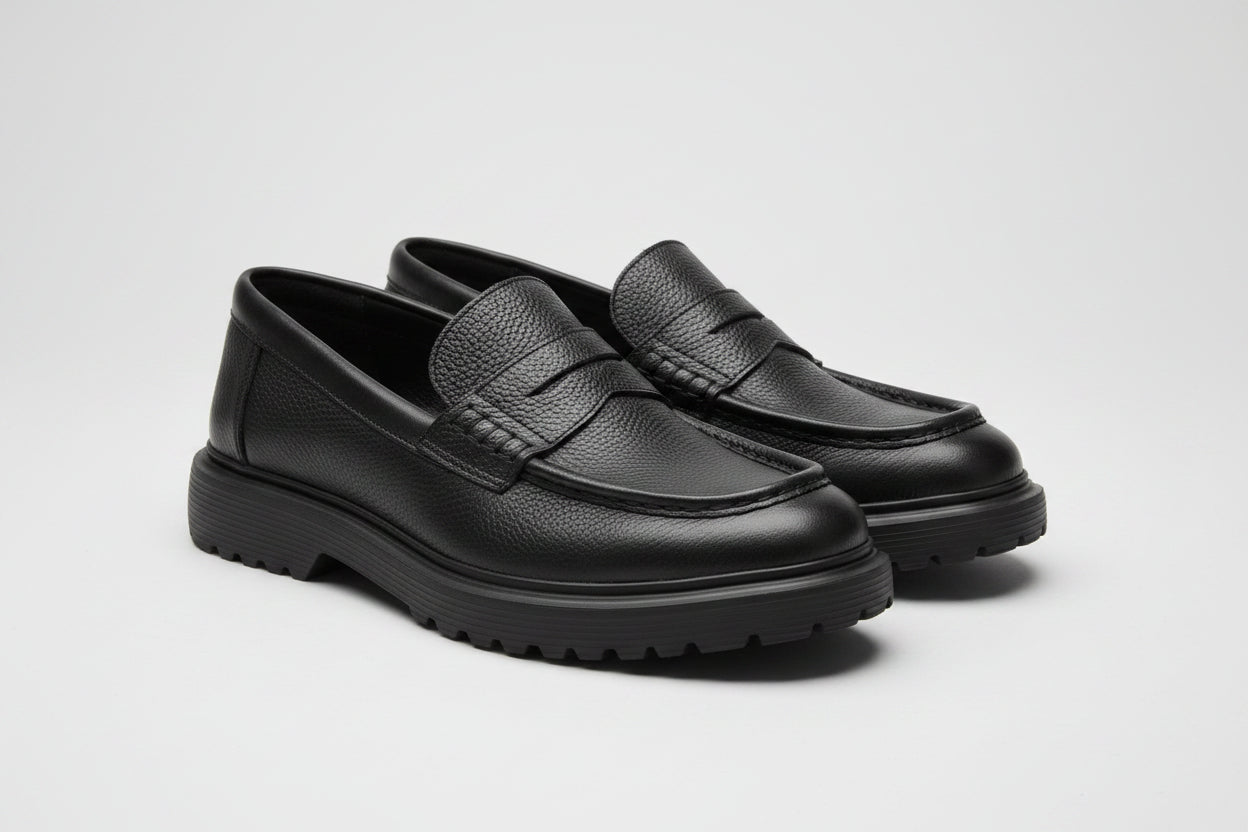 Penny Loafers — Cuir Grainé