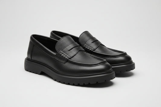 Penny Loafers — Cuir Grainé